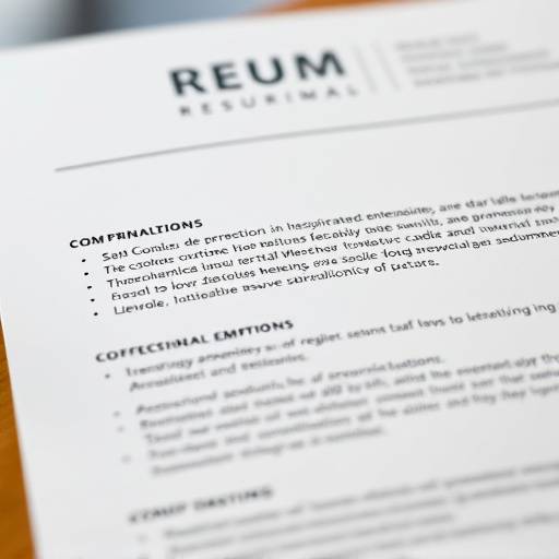 A close-up of a professionally crafted resume with clear formatting and concise descriptions of skills and experience.